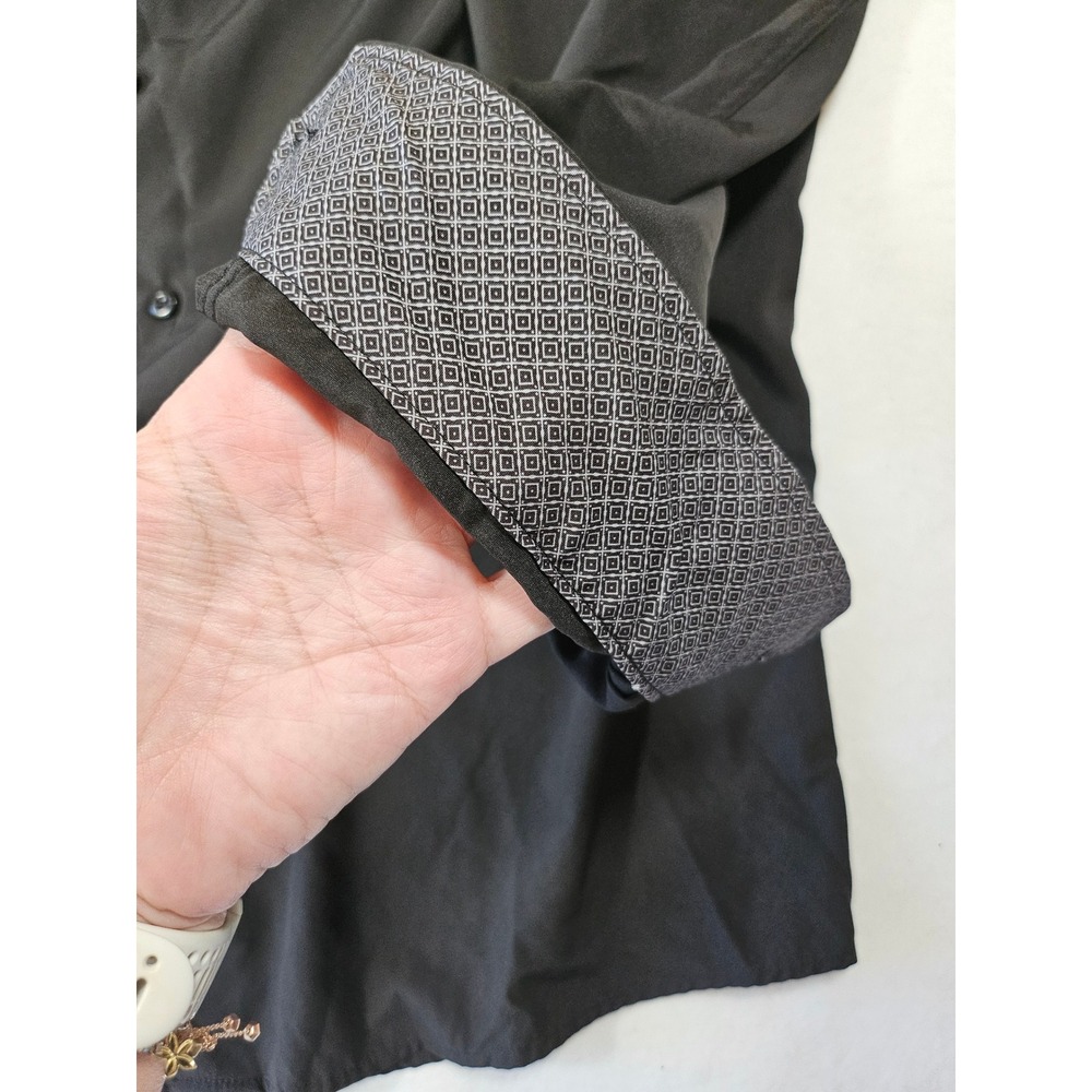 Tom Baine‎ Performance Slim Fit Shirt Black 4-Way Stretch Wrinkle Free XXL NWOT - Picture 8 of 11